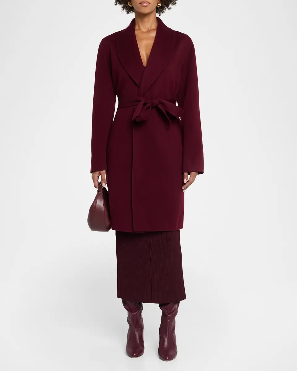 Sofia Cashmere Double-Face Belted Wrap Coat | Thumbnail 2 Sofia Cashmere Double-Face Belted Wrap Coat | Thumbnail 2