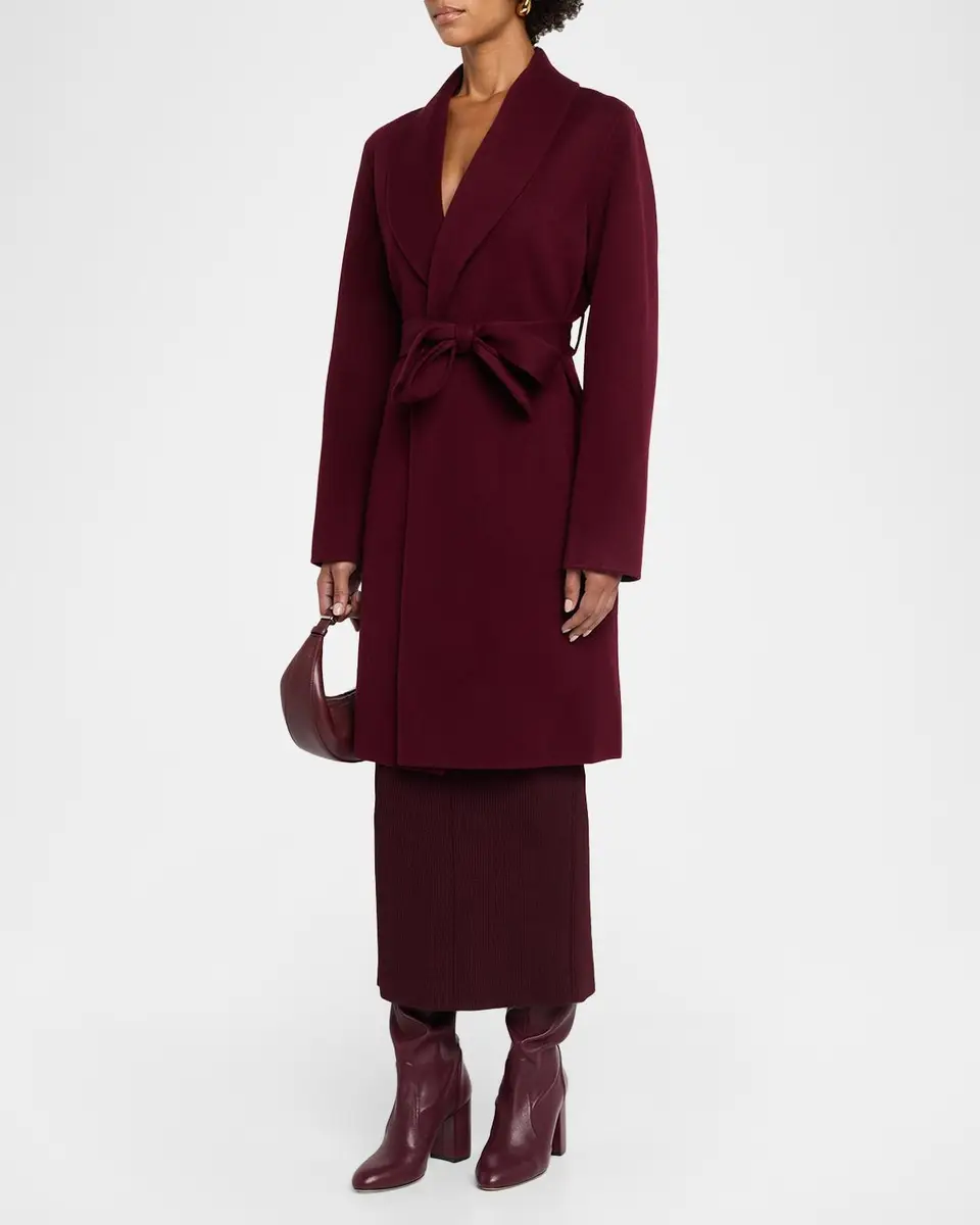 Sofia Cashmere Double-Face Belted Wrap Coat | Thumbnail 4 Sofia Cashmere Double-Face Belted Wrap Coat | Thumbnail 4