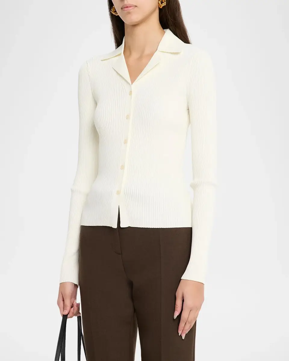Theory Slim Rib-Knit Shirt | Thumbnail 4