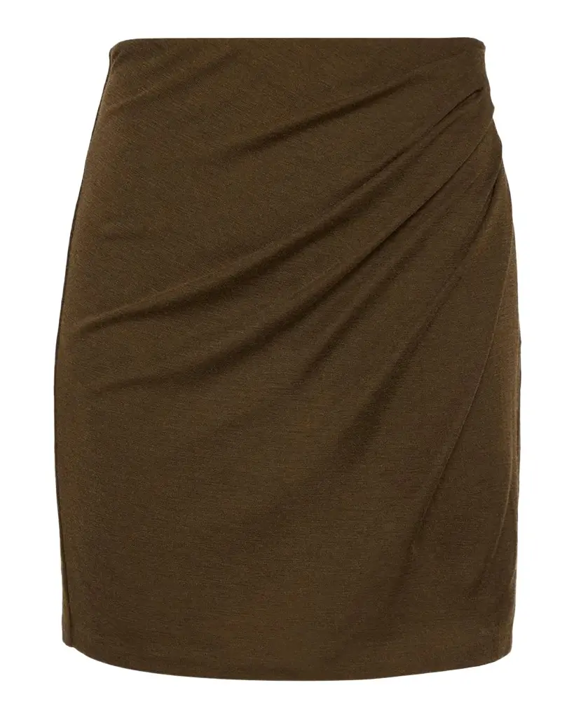 Vince Side-Drape Wool-Blend Mini Skirt