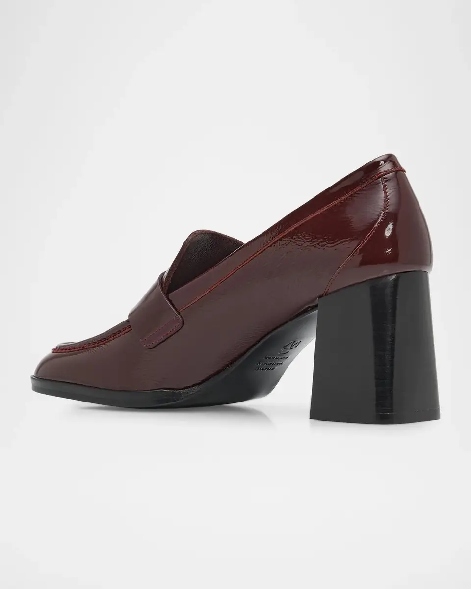 Stuart Weitzman 70mm Vera Crinkled Patent Leather Penny Loafer Pumps | Thumbnail 4 Stuart Weitzman 70mm Vera Crinkled Patent Leather Penny Loafer Pumps | Thumbnail 4