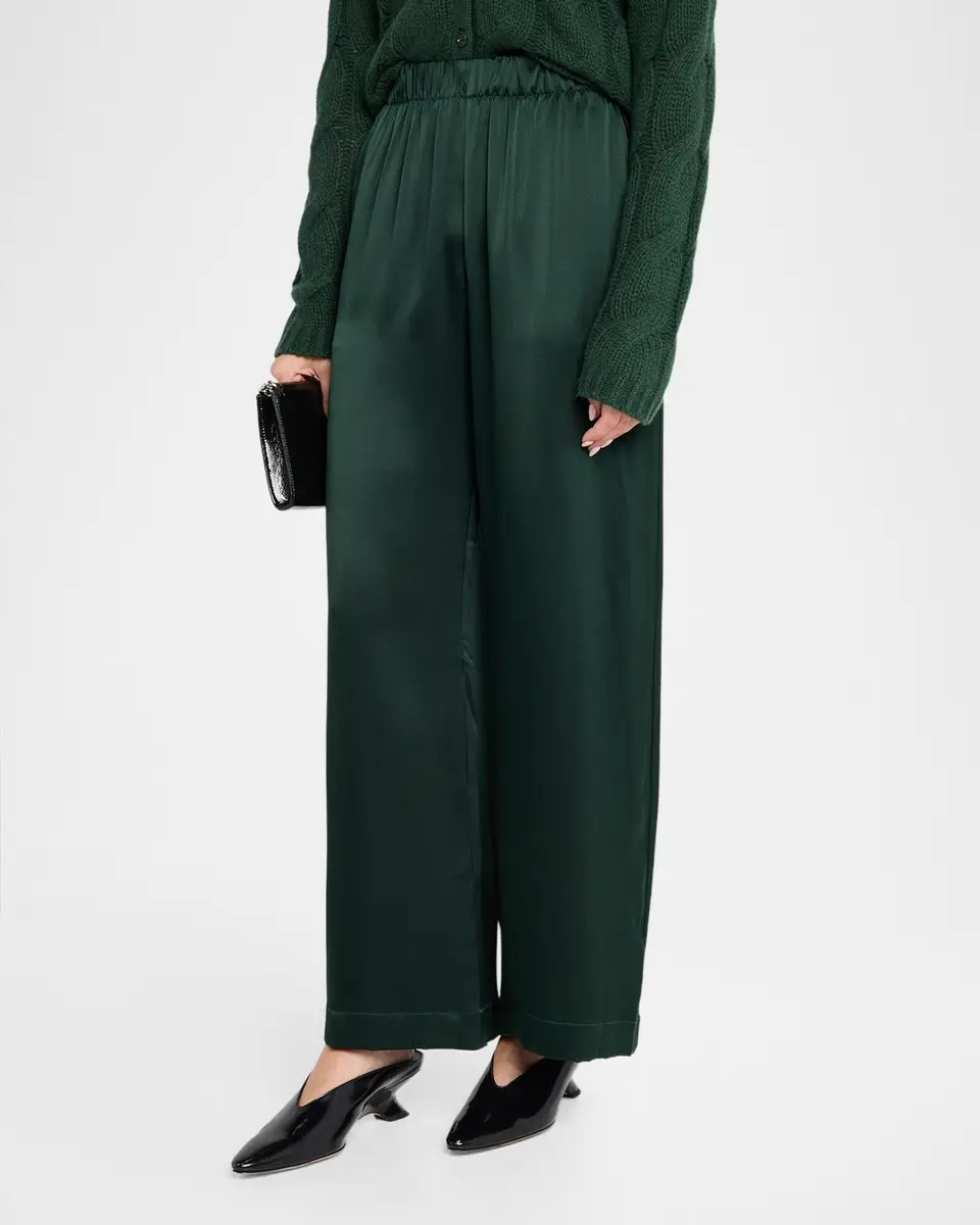 Sablyn Brynn Wide-Leg Silk Pants | Thumbnail 4