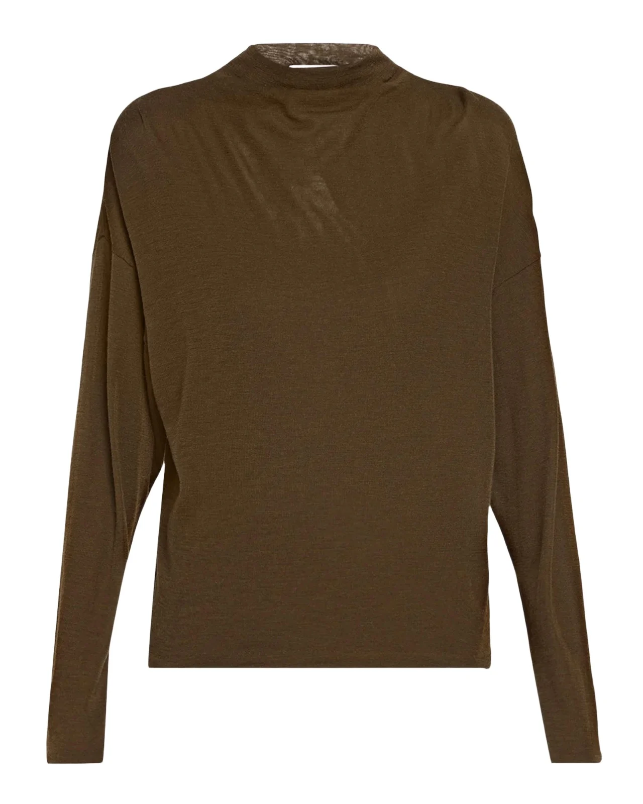 Vince Relaxed Wool-Blend Funnel-Neck Top