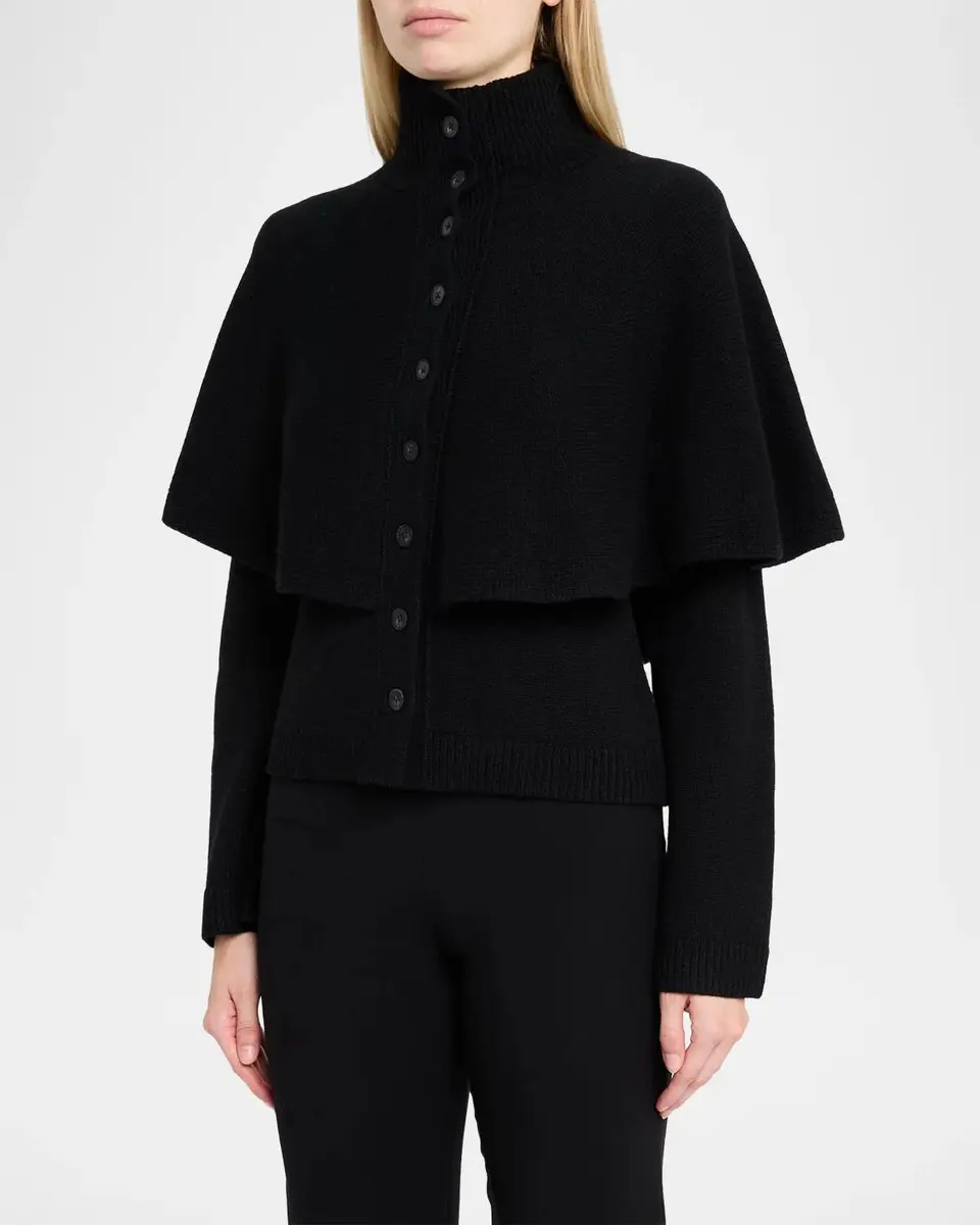Vince Wool-Blend Turtleneck Cape | Thumbnail 4