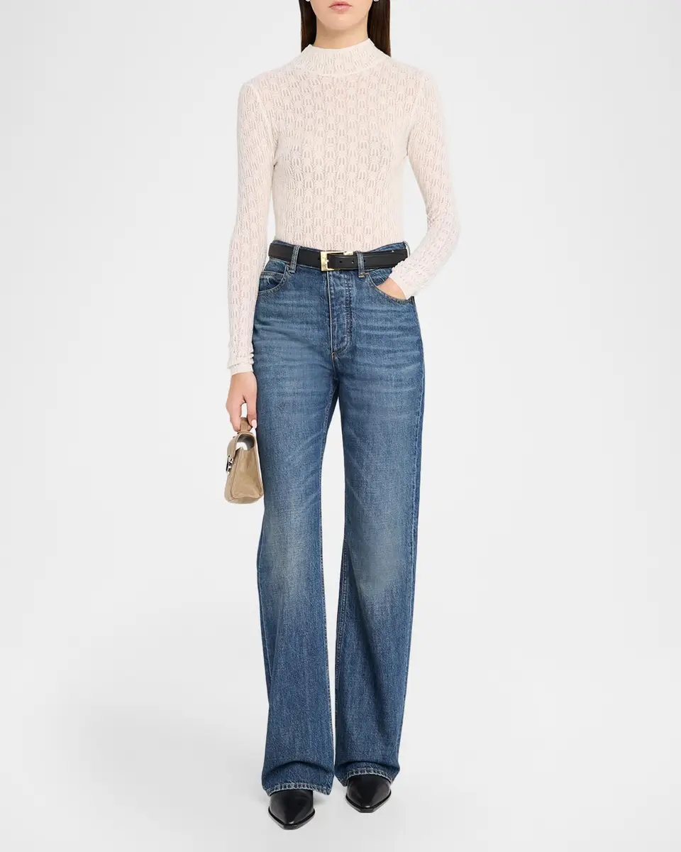 Sablyn Rhea Pointelle Mock-Neck Top | Thumbnail 2