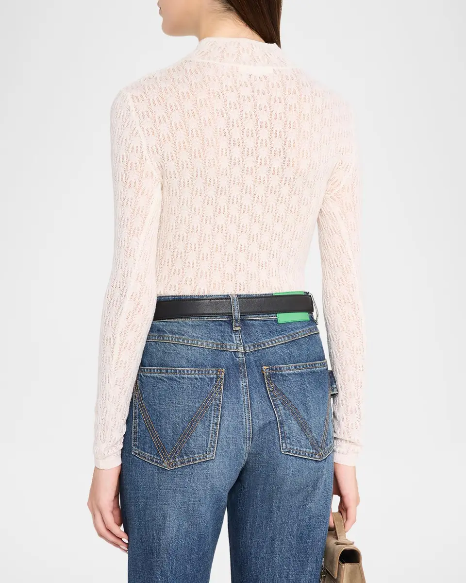 Sablyn Rhea Pointelle Mock-Neck Top | Thumbnail 3