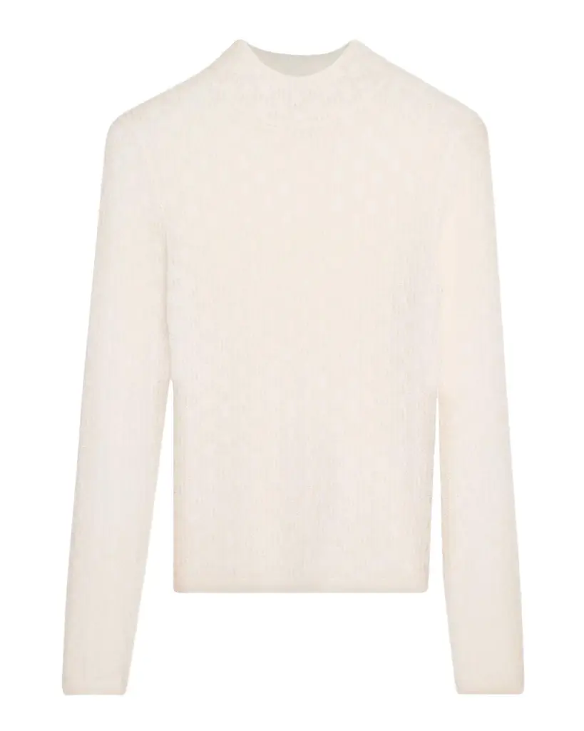 Rhea Pointelle Mock-Neck Top Rhea Pointelle Mock-Neck Top