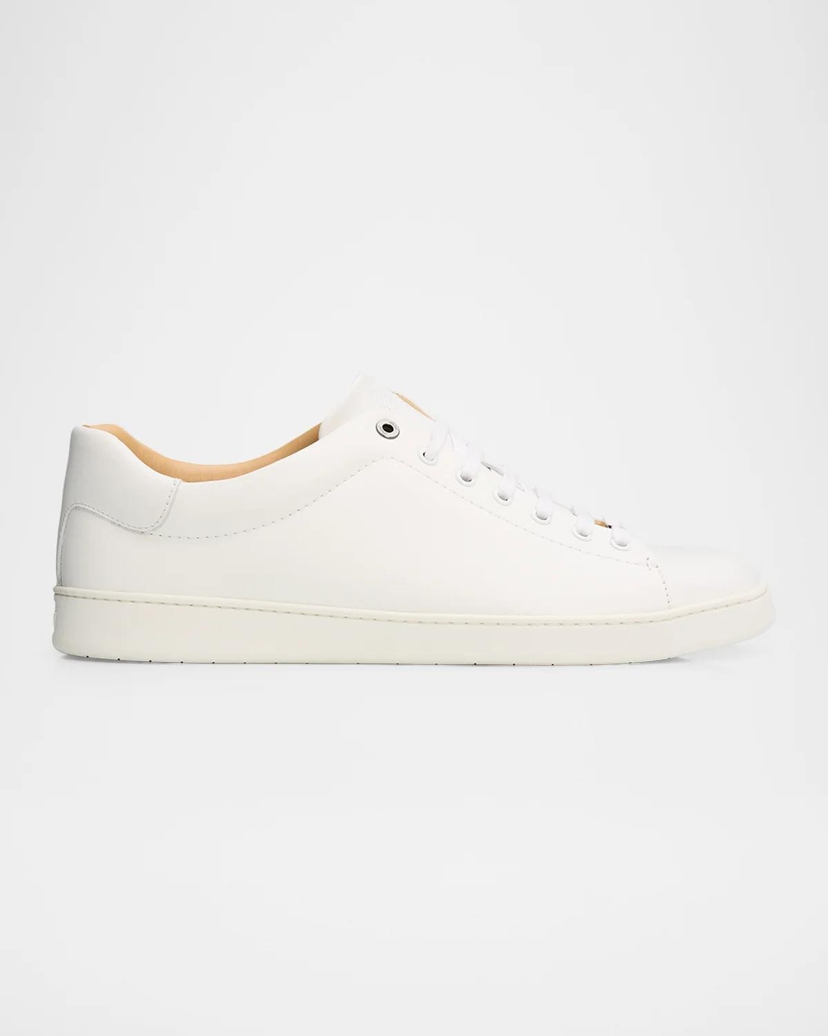 Brioni Men's Grained Leather Low-Top Sneakers