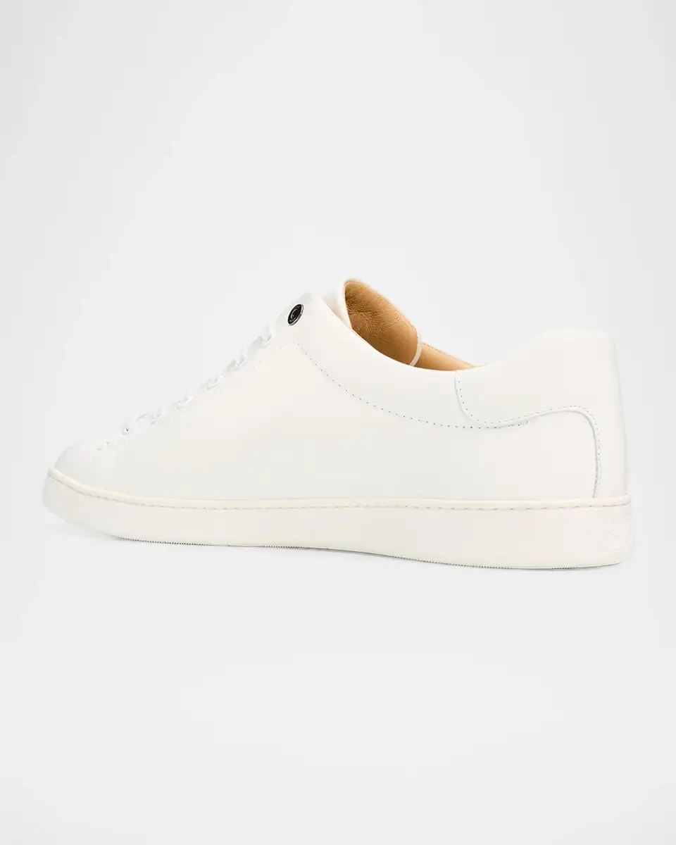 Brioni Men's Grained Leather Low-Top Sneakers | Thumbnail 4