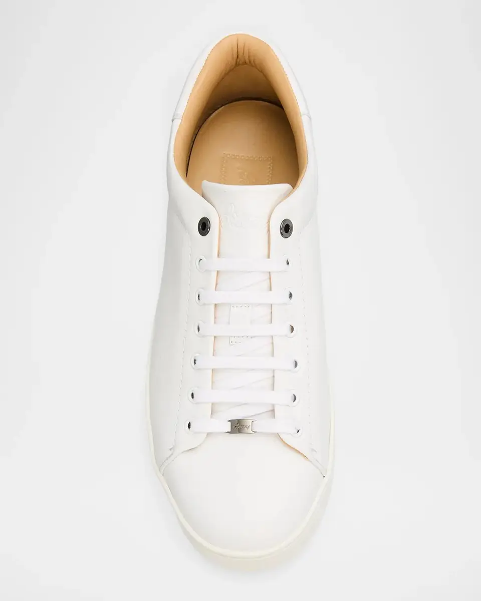 Brioni Men's Grained Leather Low-Top Sneakers | Thumbnail 6