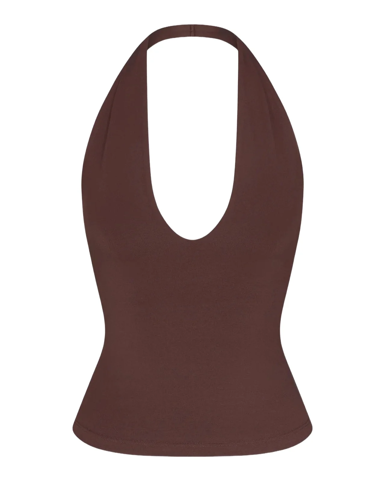 Skims Low-Back Plunging Halter Top