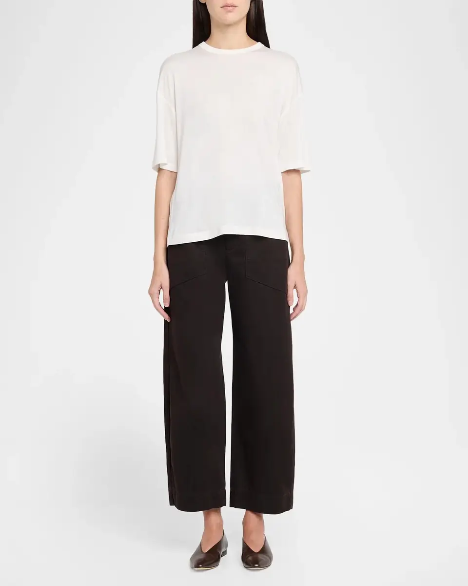 Vince Washed Cotton Twill Mid-Rise Utility Pants | Thumbnail 2 Vince Washed Cotton Twill Mid-Rise Utility Pants | Thumbnail 2