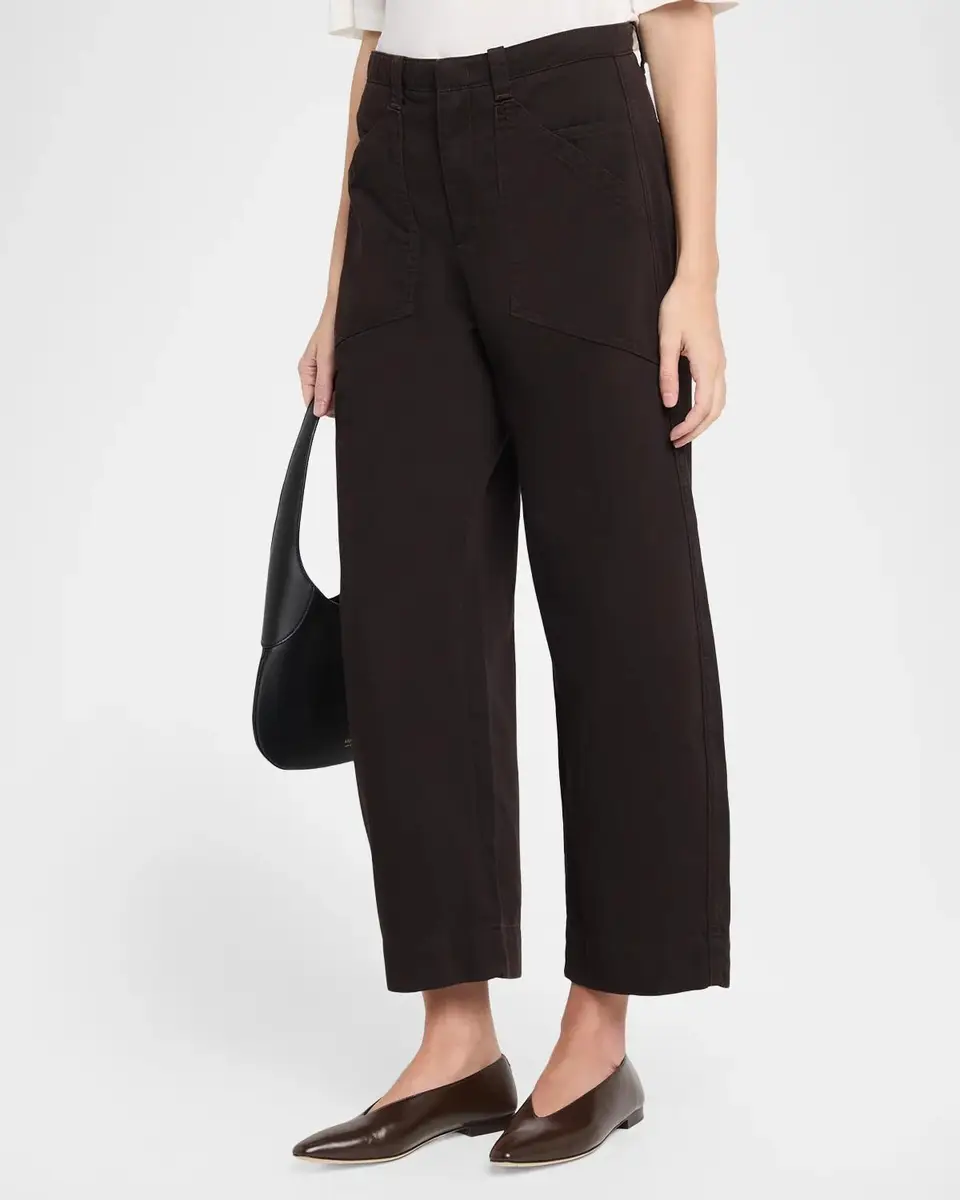 Vince Washed Cotton Twill Mid-Rise Utility Pants | Thumbnail 4 Vince Washed Cotton Twill Mid-Rise Utility Pants | Thumbnail 4