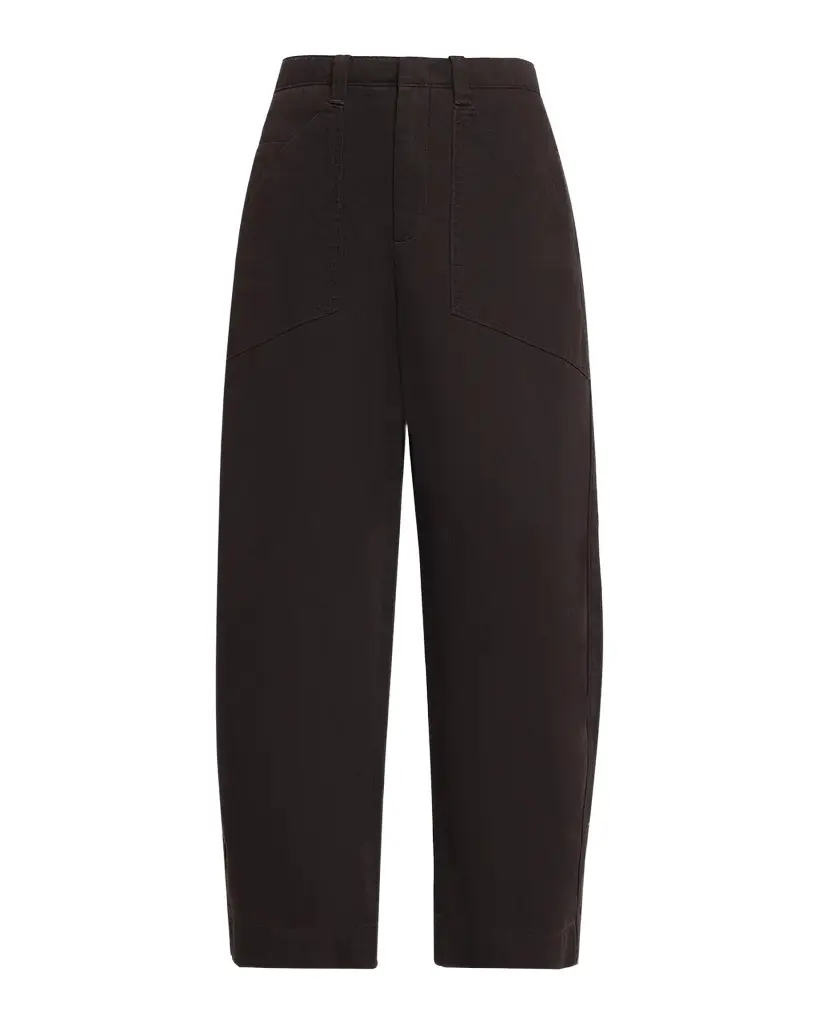 Washed Cotton Twill Mid-Rise Utility Pants Washed Cotton Twill Mid-Rise Utility Pants