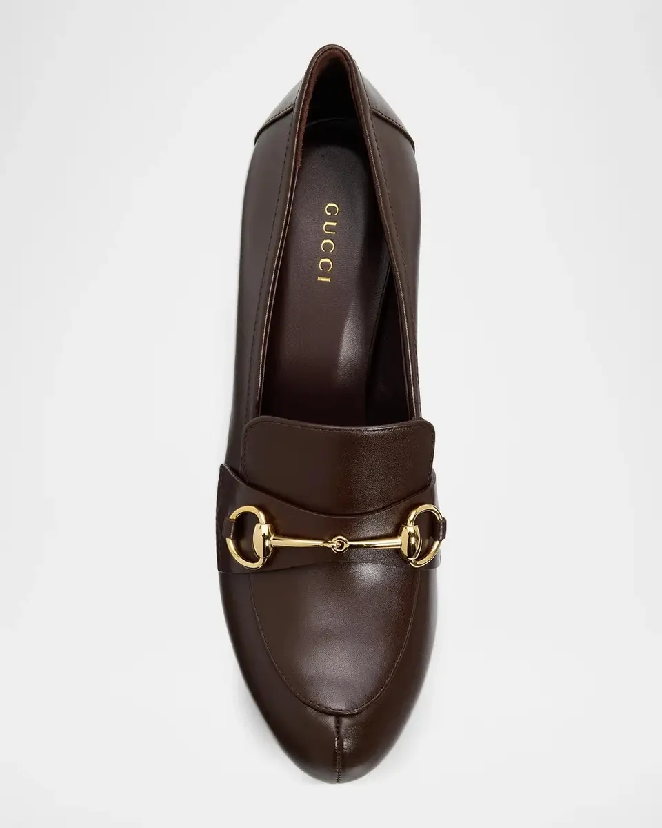 Gucci 130mm Fame Leather Platform Loafer Pumps | Thumbnail 4 Gucci 130mm Fame Leather Platform Loafer Pumps | Thumbnail 4