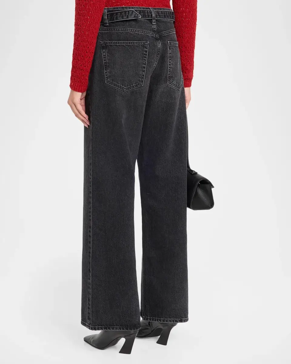 Frame Belted Straight-Leg Jeans | Thumbnail 3 Frame Belted Straight-Leg Jeans | Thumbnail 3