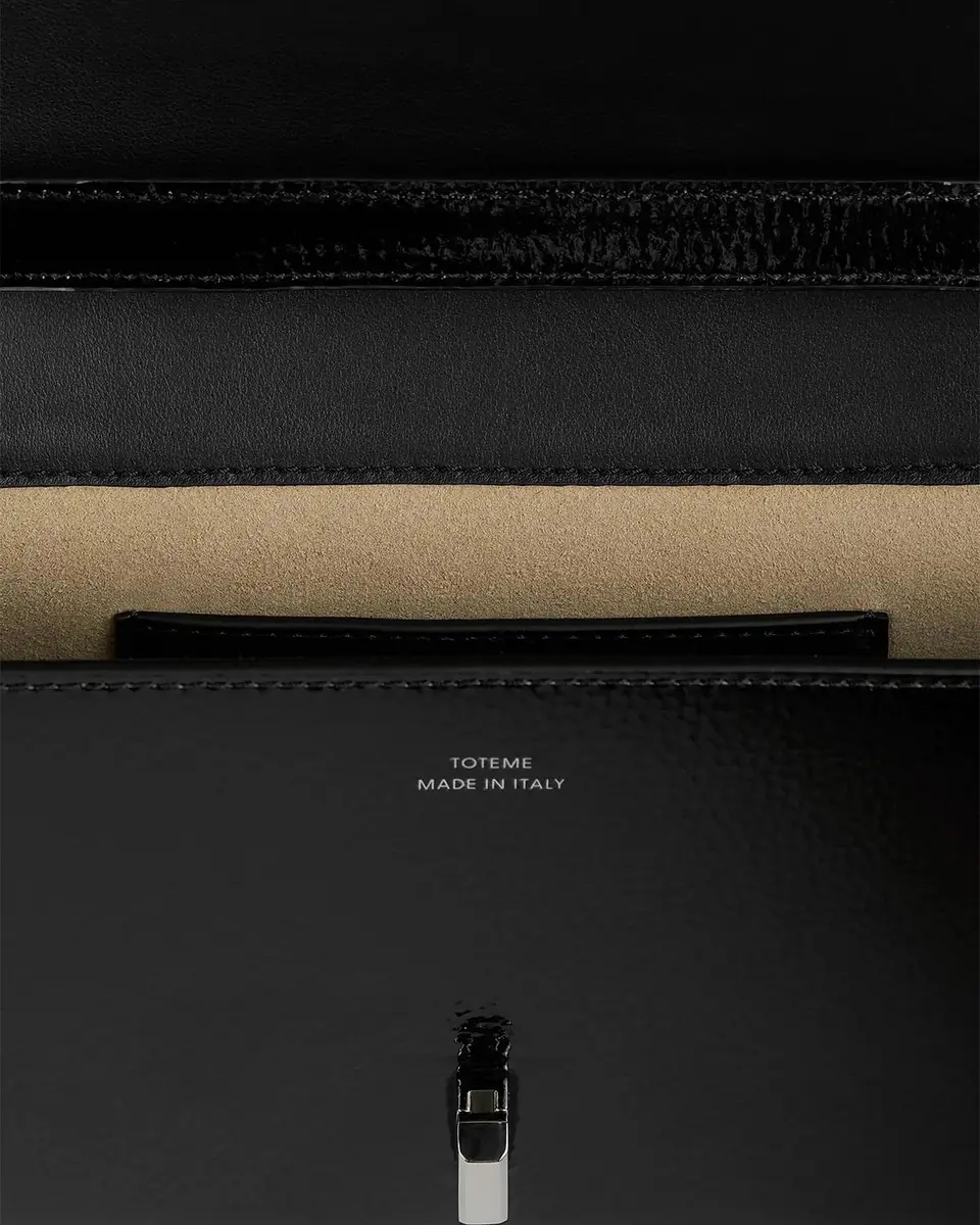 TOTEME T-Lock Grained-Patent Leather Crossbody Bag | Thumbnail 4 TOTEME T-Lock Grained-Patent Leather Crossbody Bag | Thumbnail 4