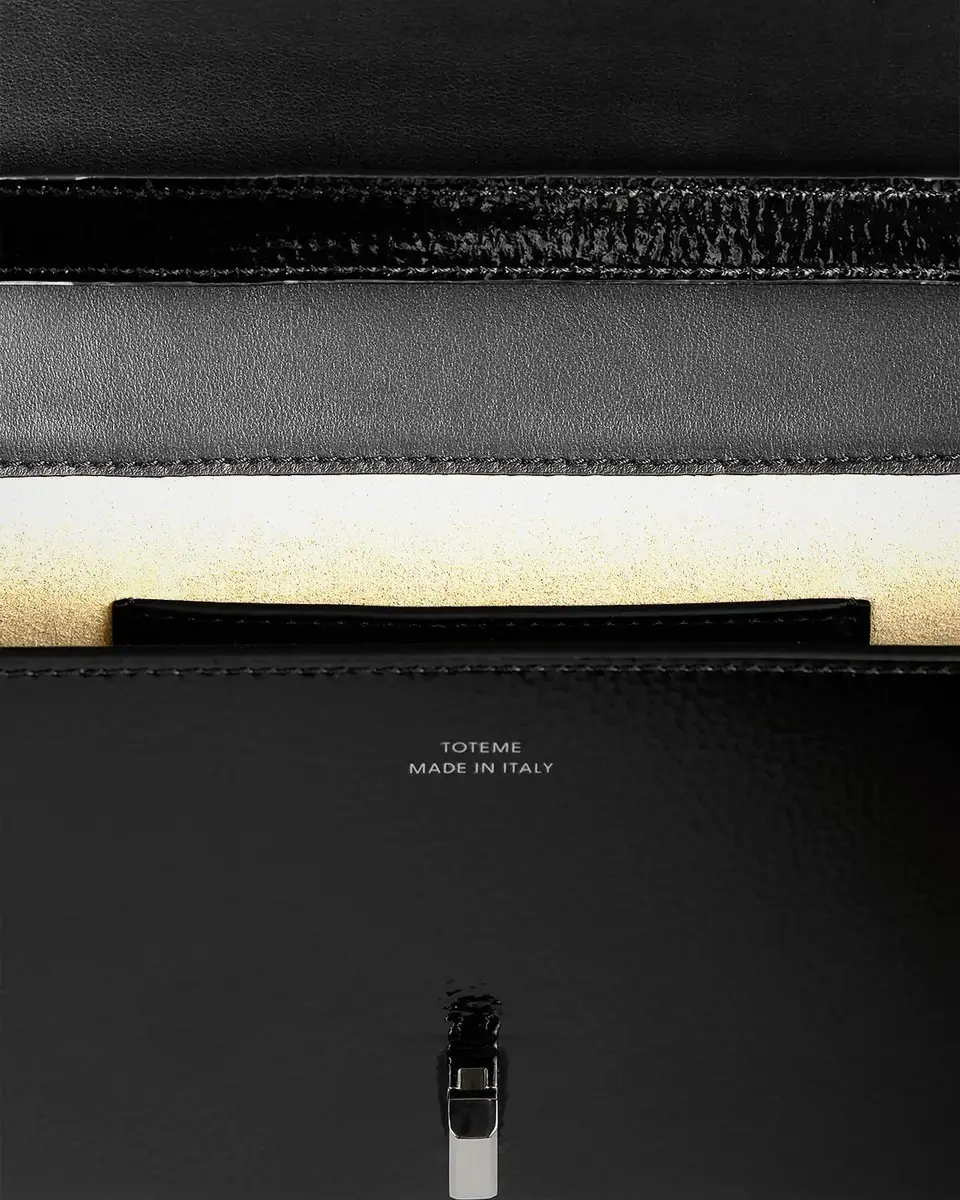 TOTEME T-Lock Grained-Patent Leather Crossbody Bag | Thumbnail 6 TOTEME T-Lock Grained-Patent Leather Crossbody Bag | Thumbnail 6