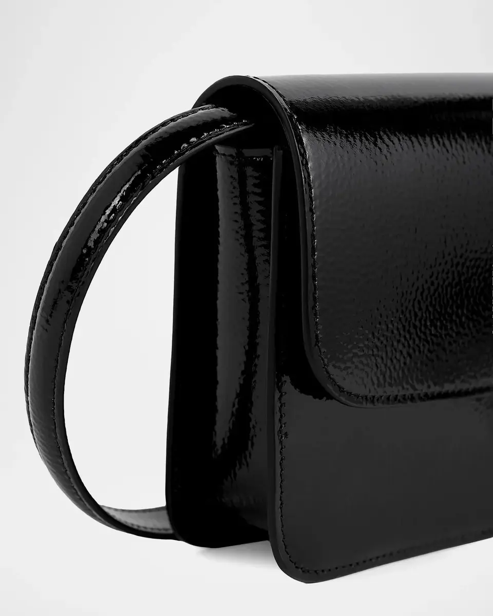 TOTEME T-Lock Grained-Patent Leather Crossbody Bag | Thumbnail 8 TOTEME T-Lock Grained-Patent Leather Crossbody Bag | Thumbnail 8