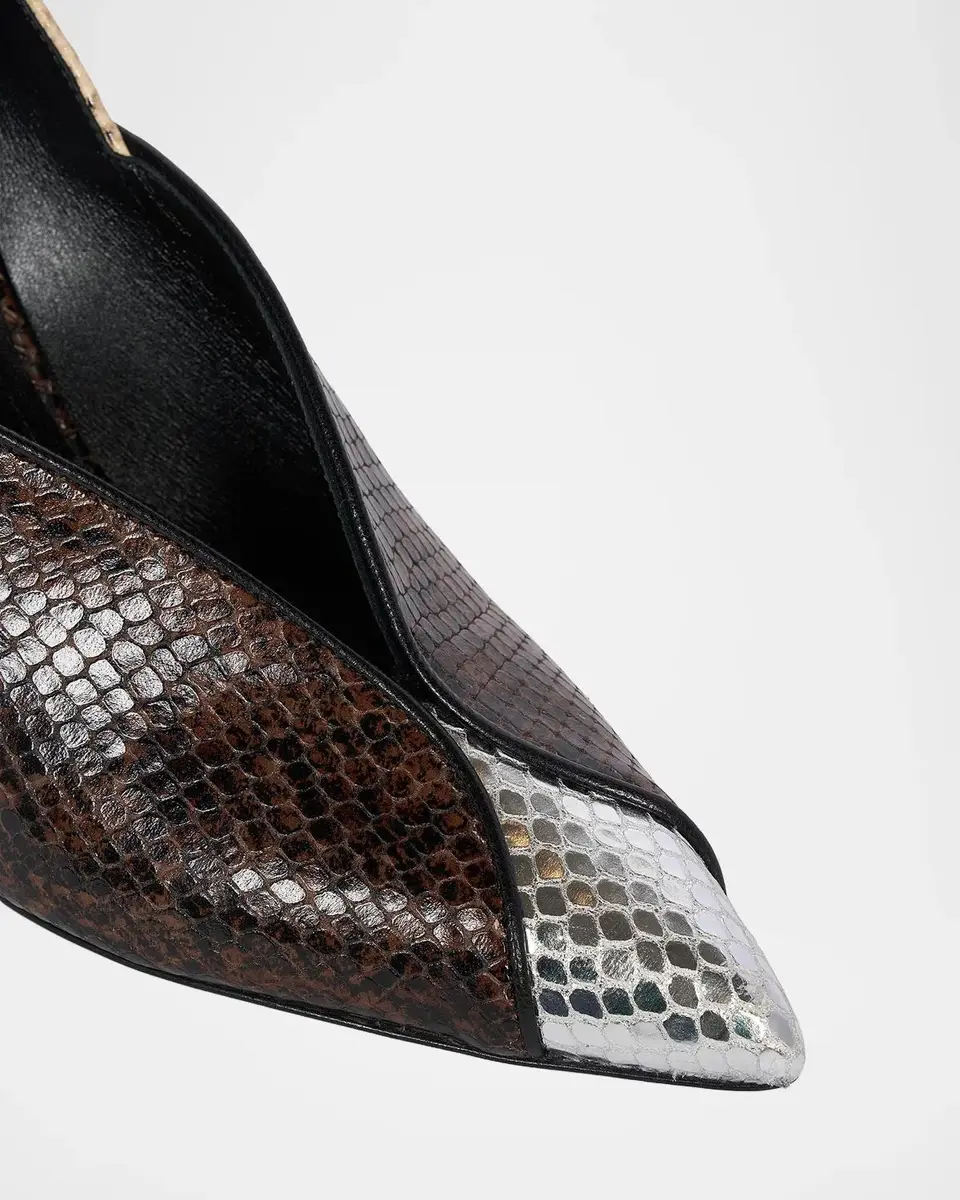 Isabel Marant Luza 90MM Colorblocked Snakeskin-Embossed Leather Pumps | Thumbnail 7 Isabel Marant Luza 90MM Colorblocked Snakeskin-Embossed Leather Pumps | Thumbnail 7