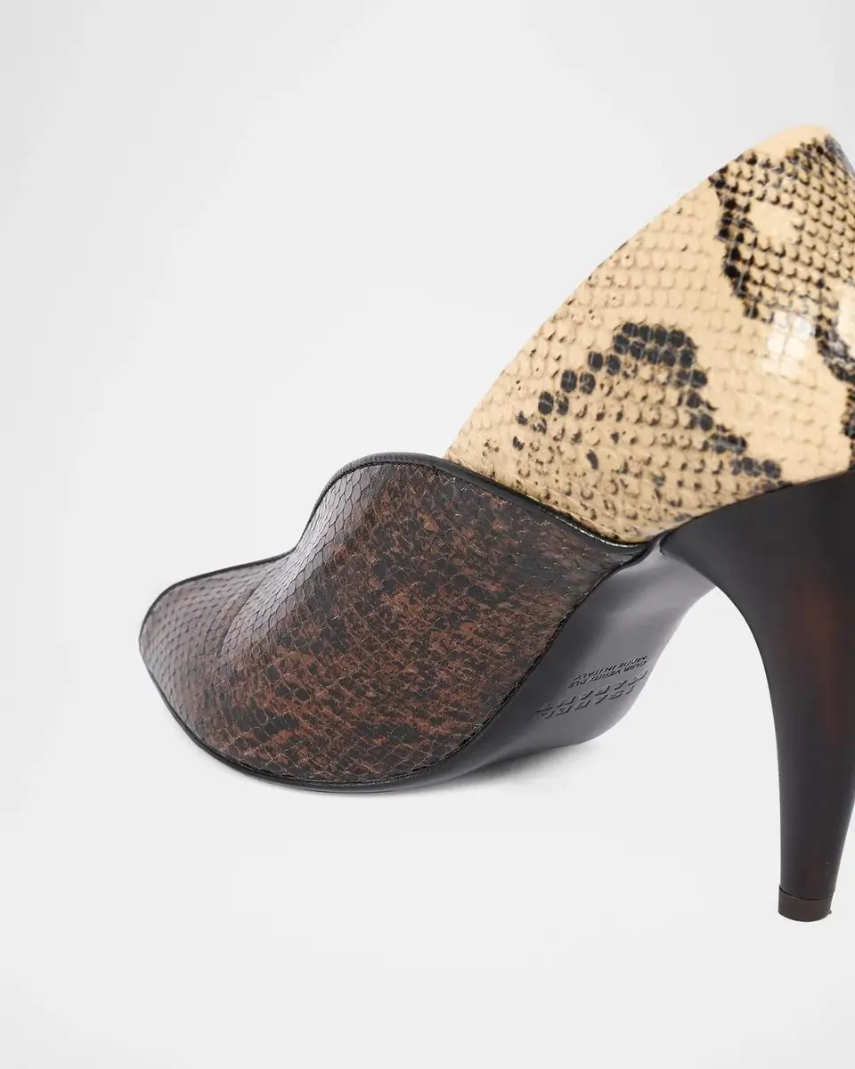Isabel Marant Luza 90MM Colorblocked Snakeskin-Embossed Leather Pumps | Thumbnail 8 Isabel Marant Luza 90MM Colorblocked Snakeskin-Embossed Leather Pumps | Thumbnail 8