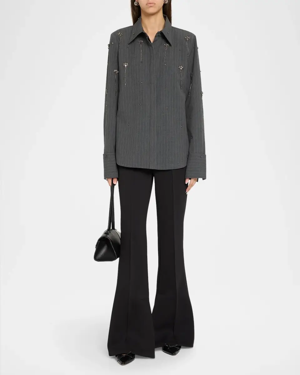 Kobi Halperin Bridget Embellished Pinstripe Blouse | Thumbnail 2 Kobi Halperin Bridget Embellished Pinstripe Blouse | Thumbnail 2