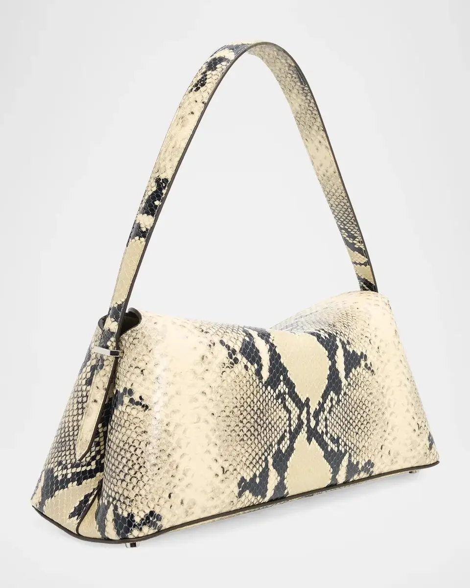 TOTEME T-Lock Python-Embossed Leather Shoulder Bag | Thumbnail 2 TOTEME T-Lock Python-Embossed Leather Shoulder Bag | Thumbnail 2