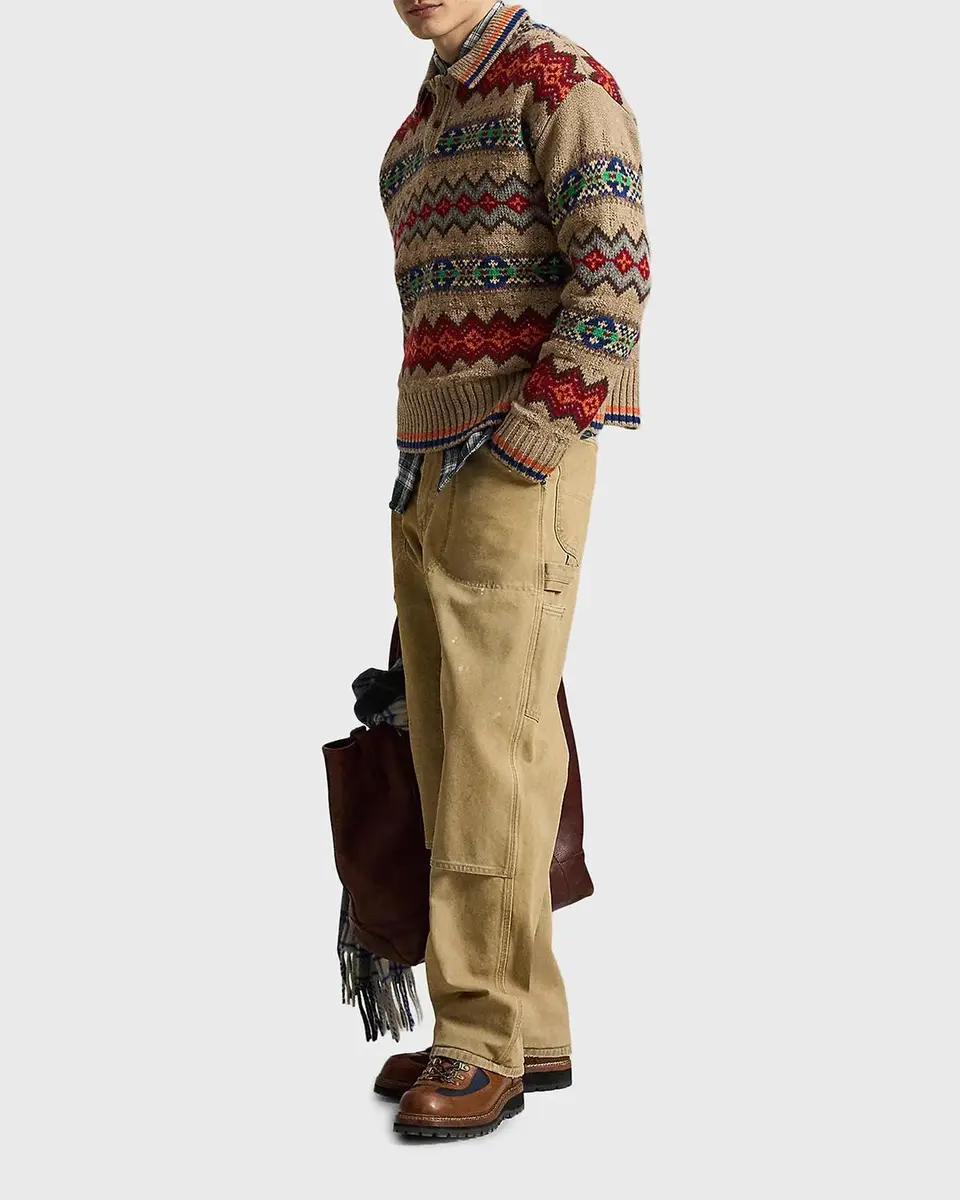 Polo Ralph Lauren Men's Fair Isle Wool-Blend Polo-Collar Sweater | Thumbnail 2 Polo Ralph Lauren Men's Fair Isle Wool-Blend Polo-Collar Sweater | Thumbnail 2