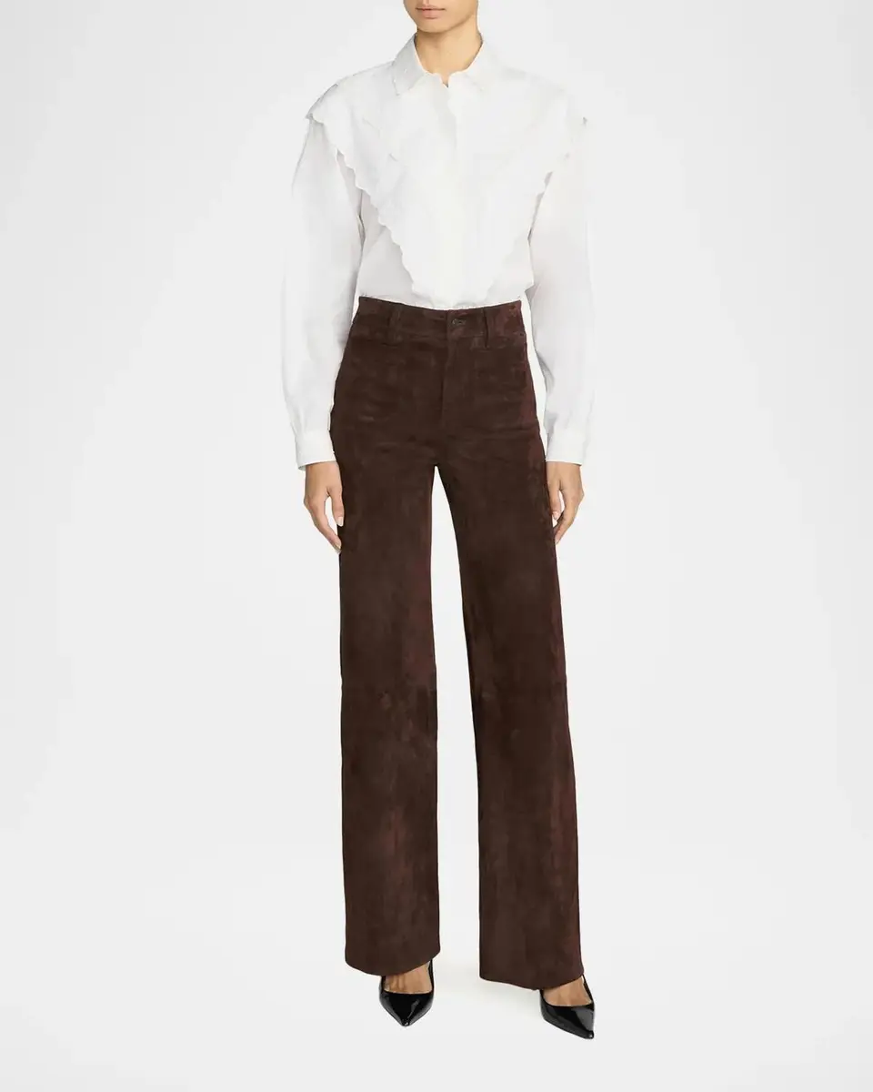Frame Suede Slim Wide-Leg Pants | Thumbnail 2 Frame Suede Slim Wide-Leg Pants | Thumbnail 2