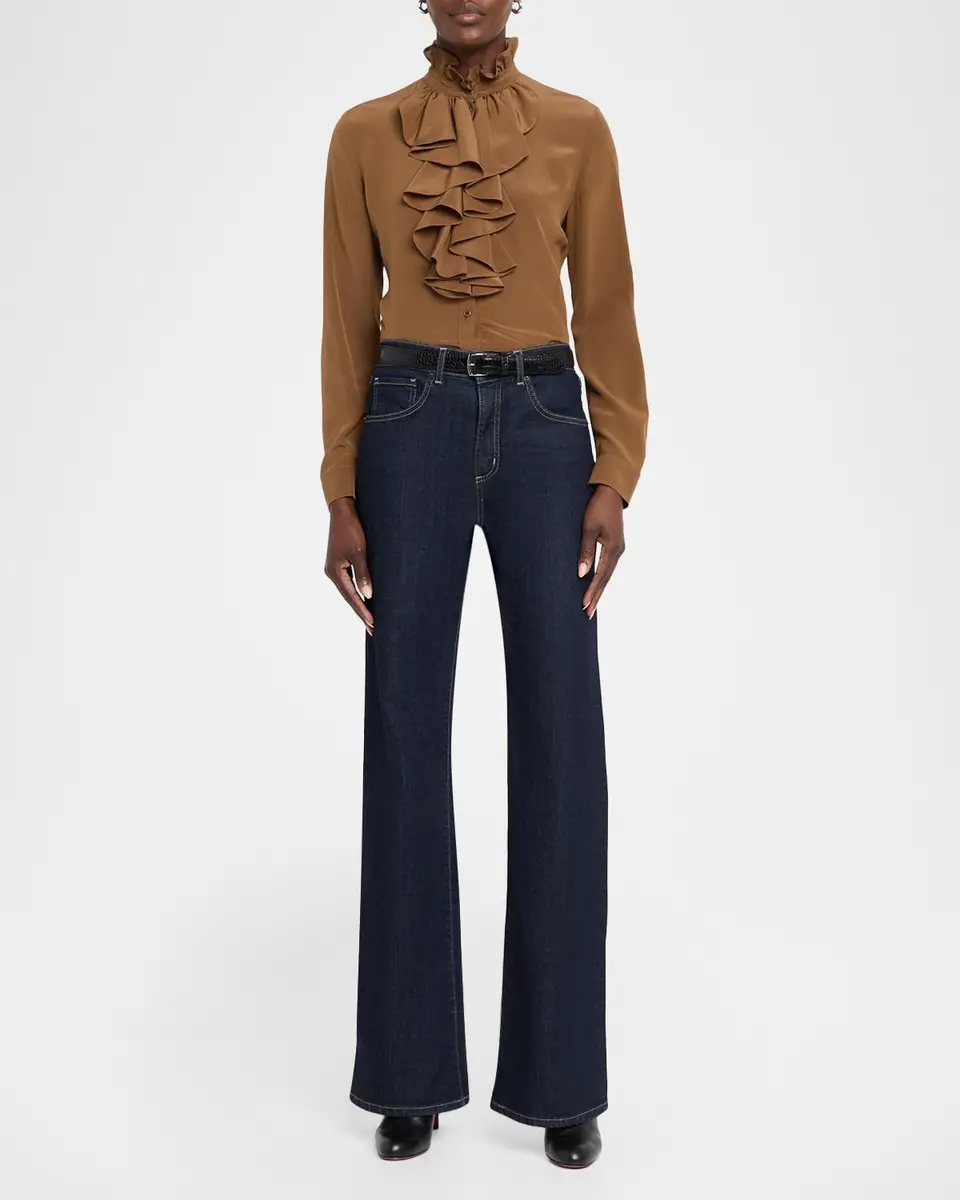 Nili Lotan Lily Silk Ruffle Blouse | Thumbnail 2 Nili Lotan Lily Silk Ruffle Blouse | Thumbnail 2