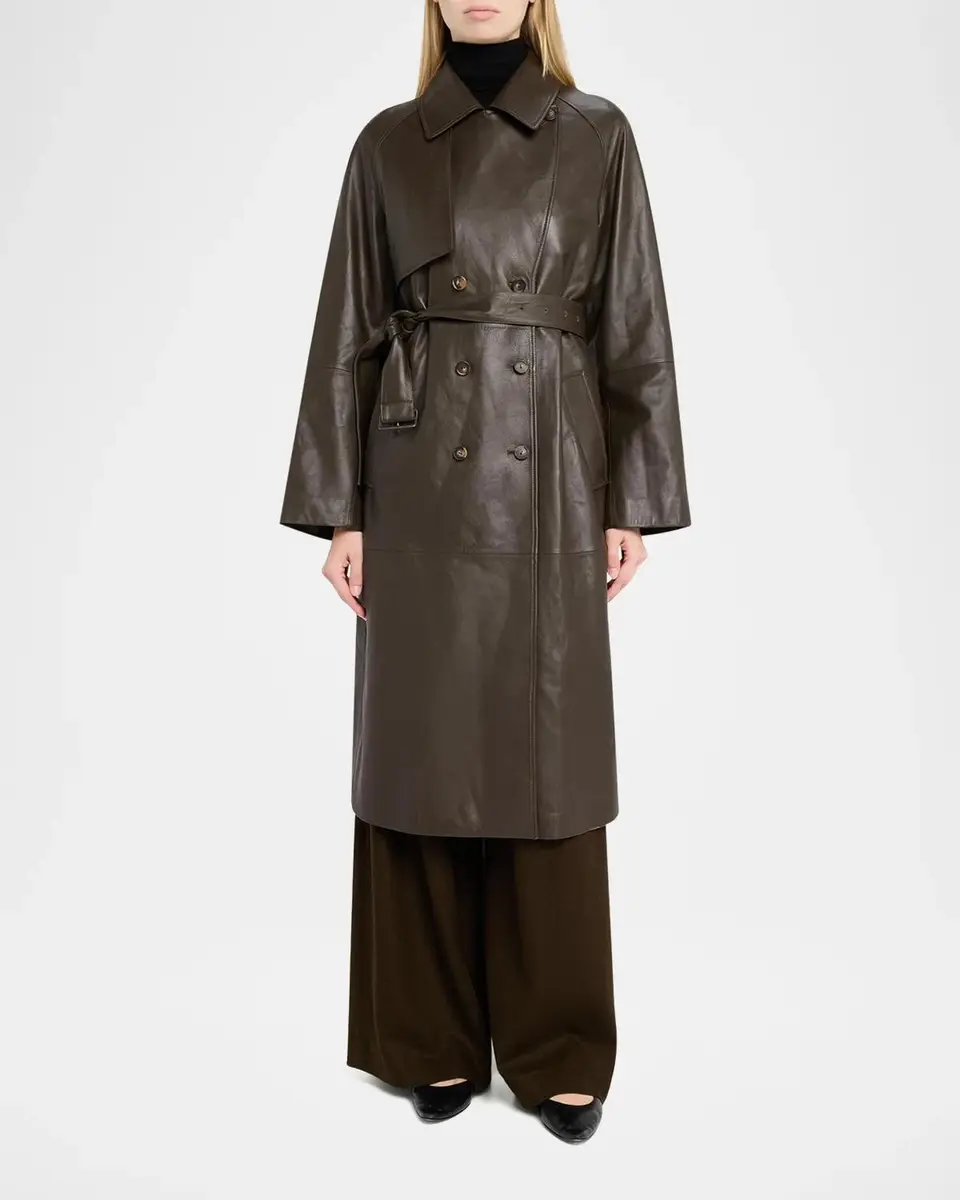 Vince Leather Trench Coat | Thumbnail 2 Vince Leather Trench Coat | Thumbnail 2