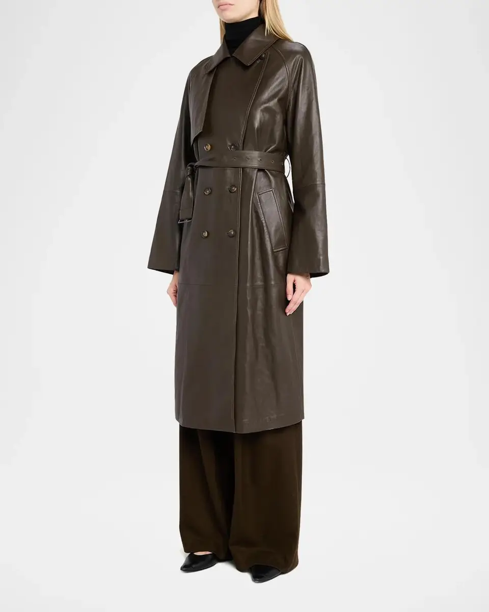 Vince Leather Trench Coat | Thumbnail 4 Vince Leather Trench Coat | Thumbnail 4