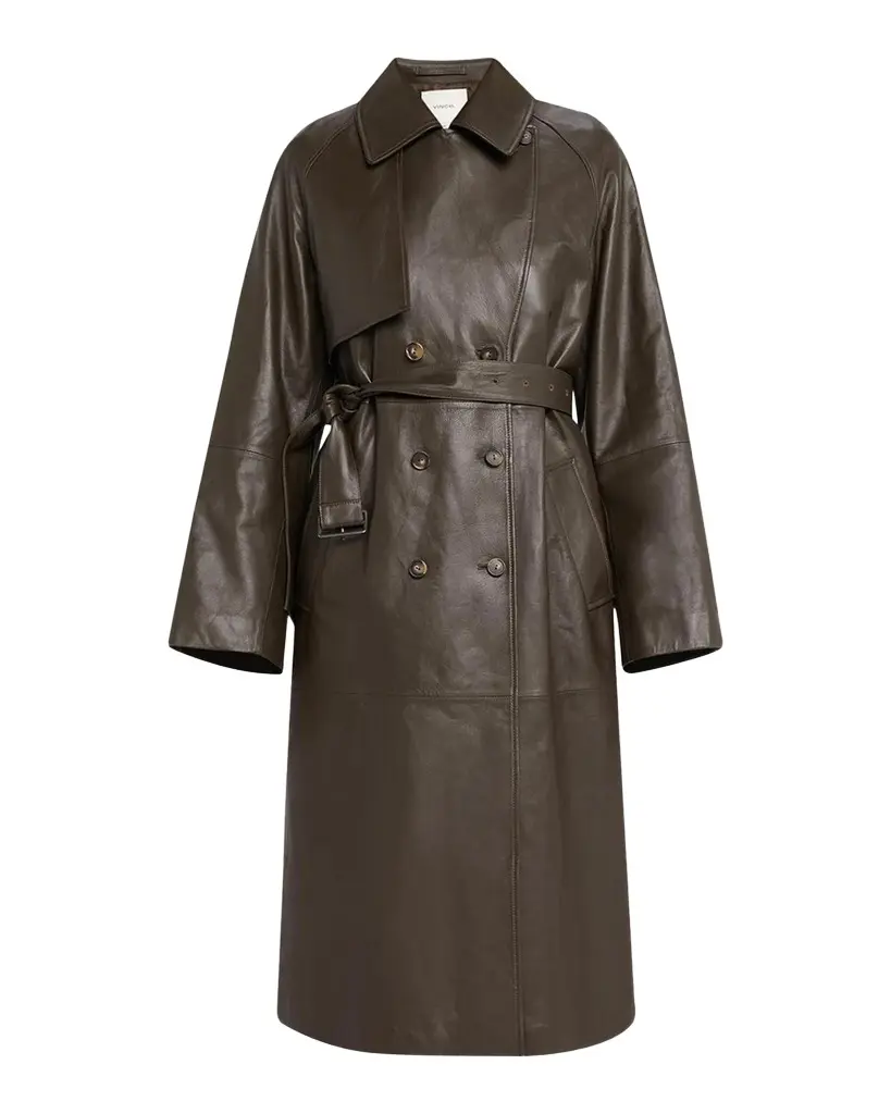 Vince Leather Trench Coat