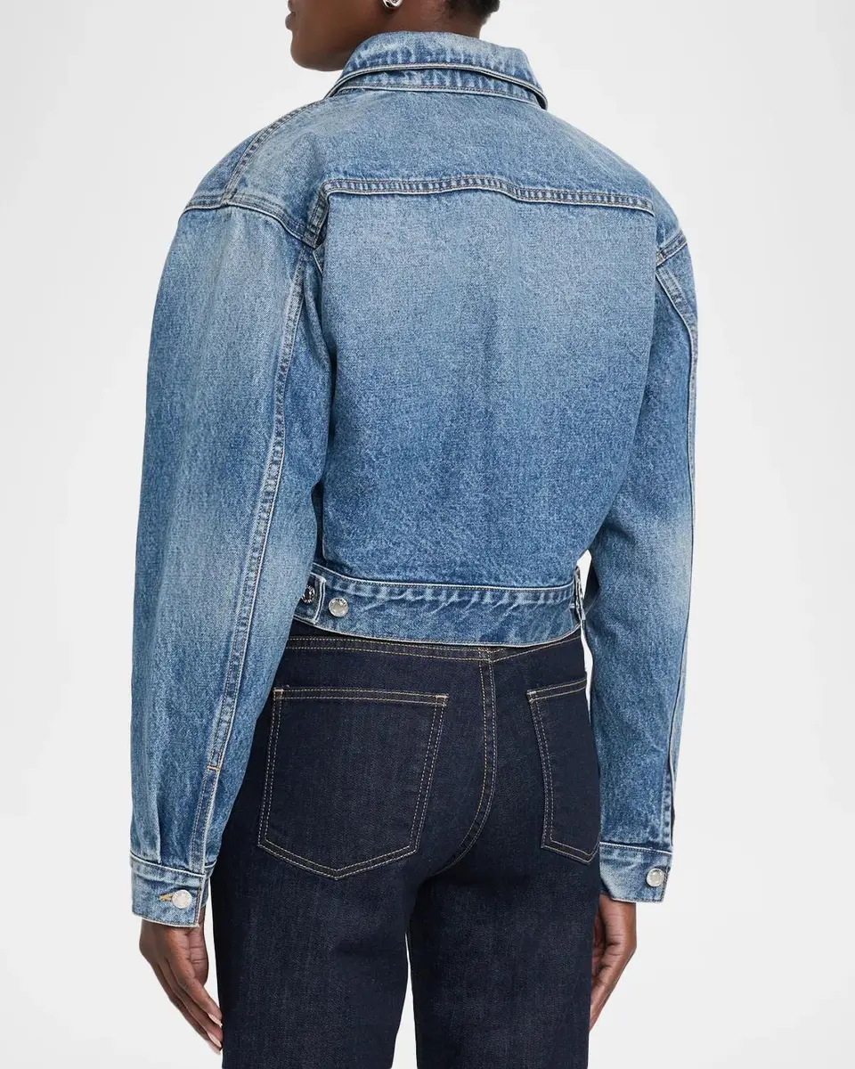 Nili Lotan Clement Crop Denim Jacket | Thumbnail 3 Nili Lotan Clement Crop Denim Jacket | Thumbnail 3