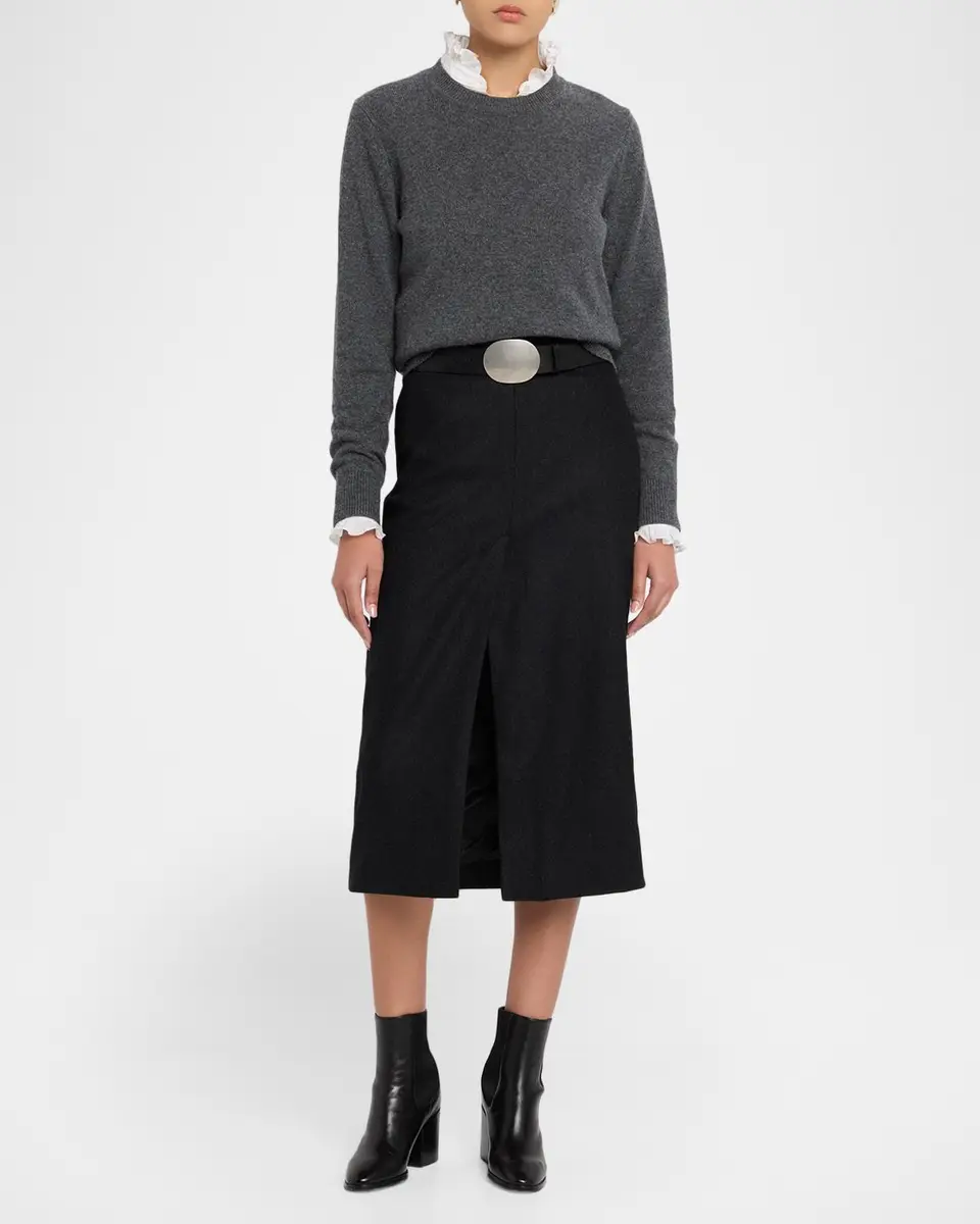 Nili Lotan Mariha Wool Midi Skirt | Thumbnail 2 Nili Lotan Mariha Wool Midi Skirt | Thumbnail 2