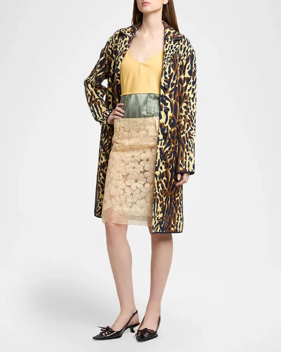 Marni Mixed-Media Sleeveless Floral Burnout Midi Dress | Thumbnail 4 Marni Mixed-Media Sleeveless Floral Burnout Midi Dress | Thumbnail 4