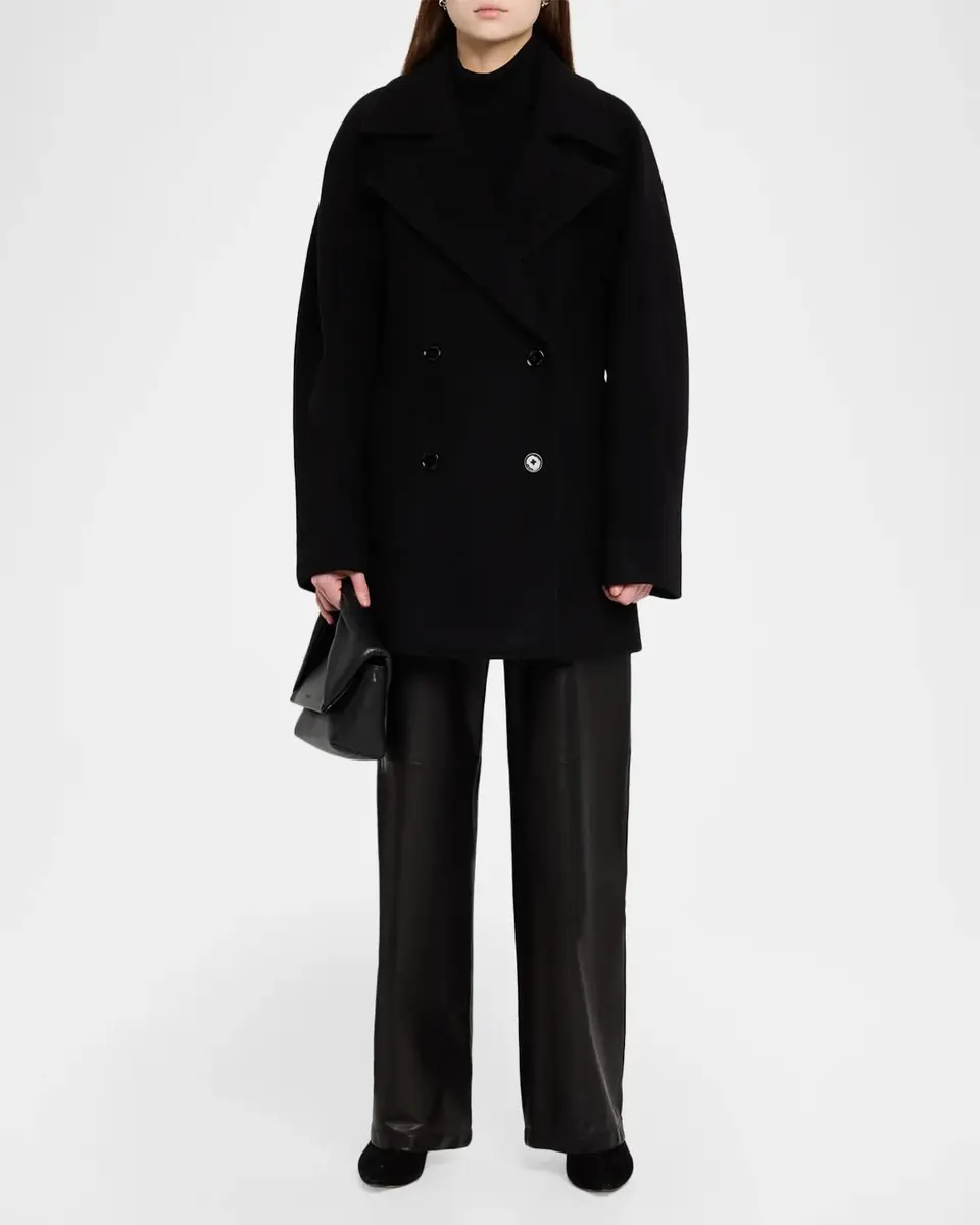 TOTEME Rounded Double-Breasted Peacoat | Thumbnail 2 TOTEME Rounded Double-Breasted Peacoat | Thumbnail 2