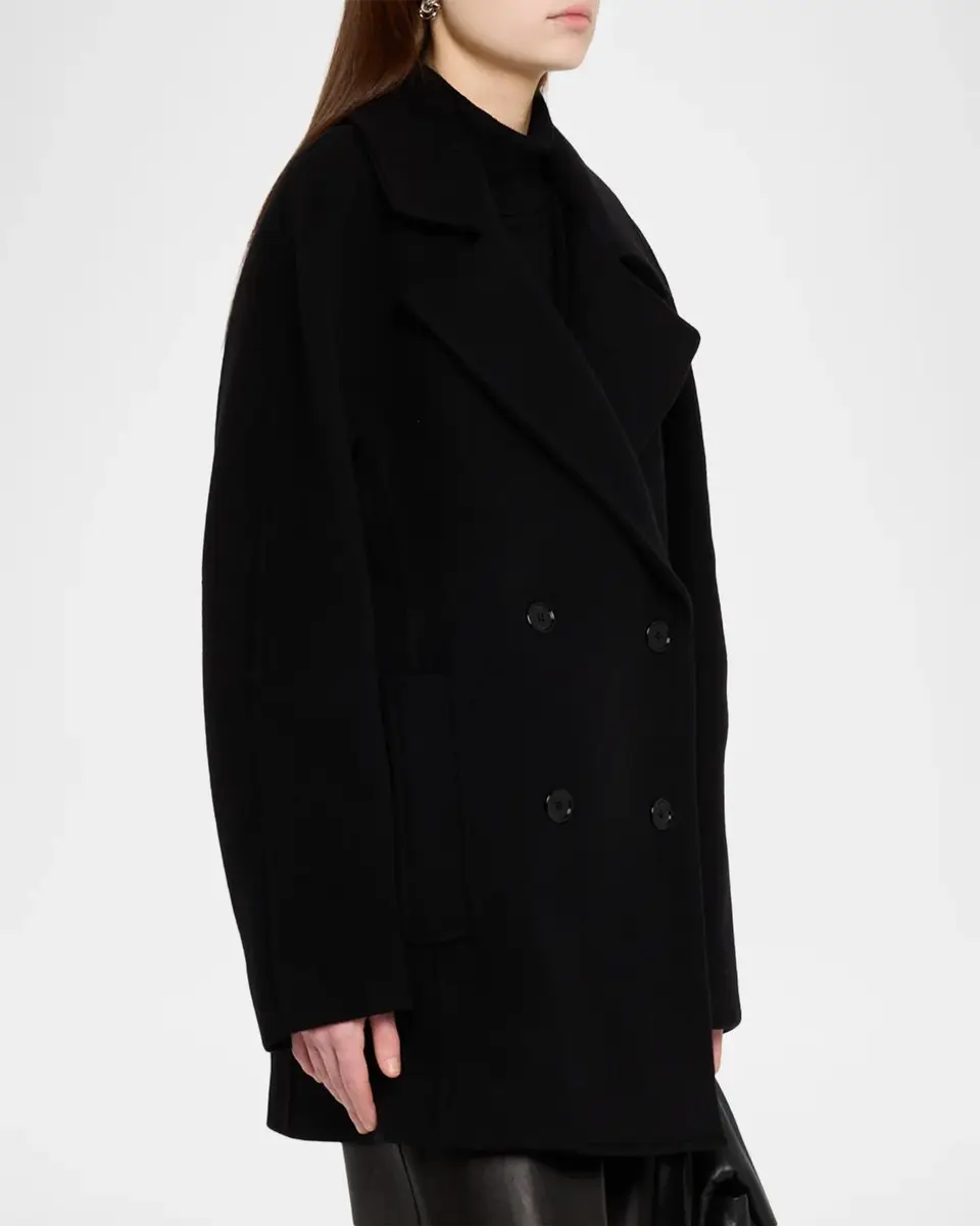 TOTEME Rounded Double-Breasted Peacoat | Thumbnail 4 TOTEME Rounded Double-Breasted Peacoat | Thumbnail 4