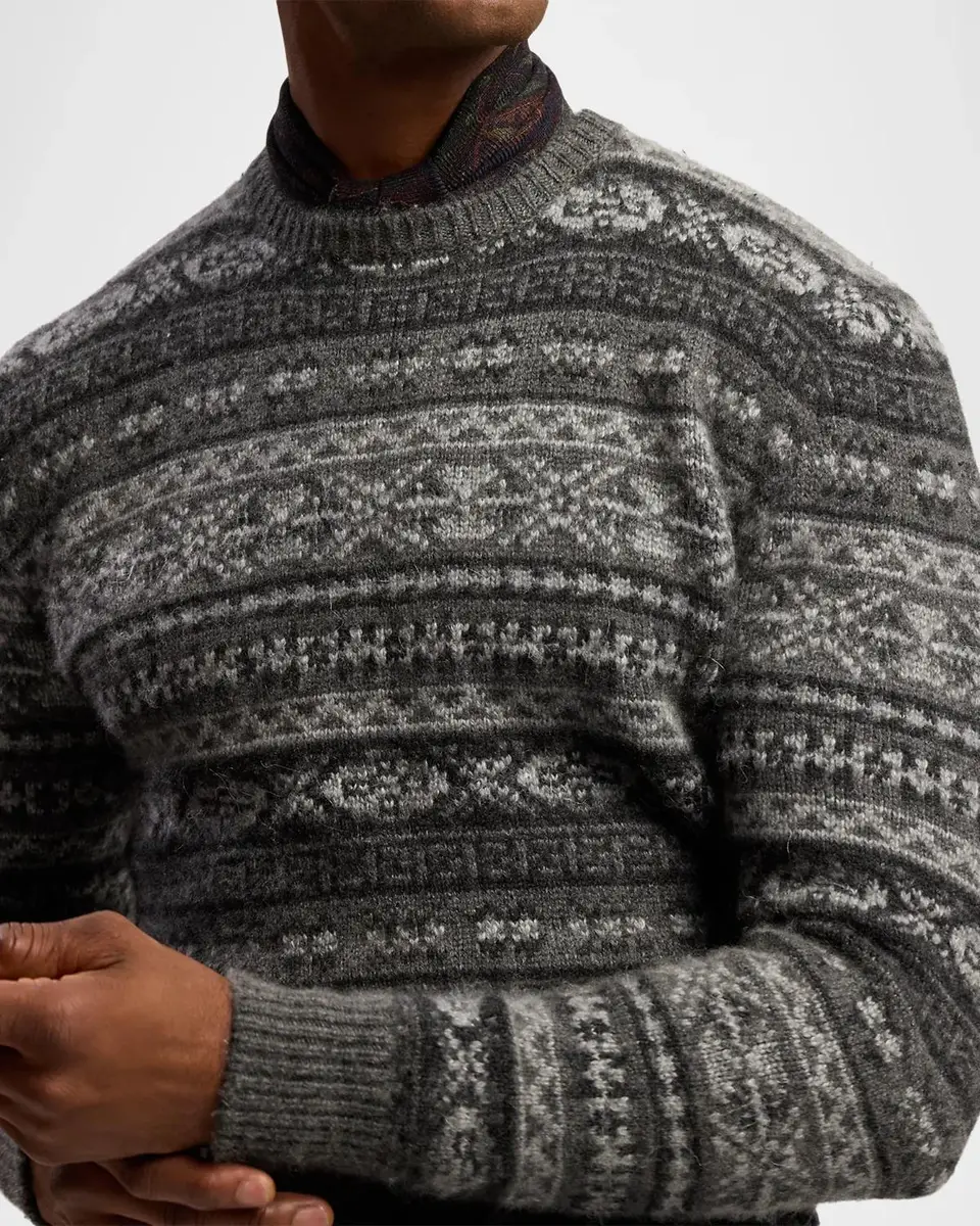Ralph Lauren Purple Label Men's Fair Isle-Style Cashmere-Blend Sweater | Thumbnail 5 Ralph Lauren Purple Label Men's Fair Isle-Style Cashmere-Blend Sweater | Thumbnail 5
