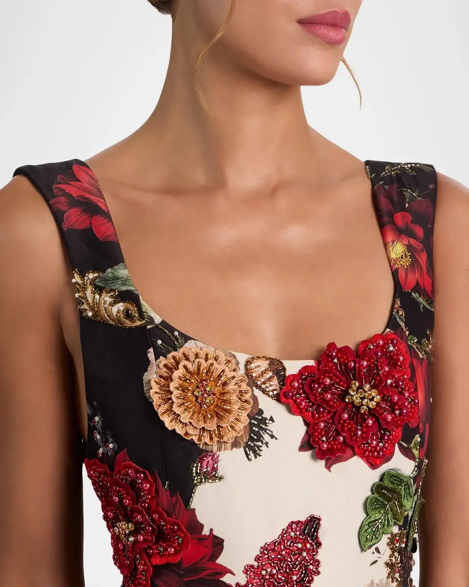 Alice + Olivia Maxine Floral Embellished Gown | Thumbnail 5