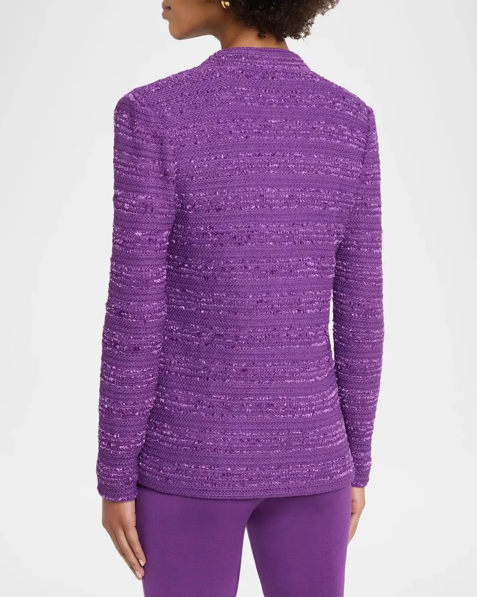 Misook Tailored Tonal Ribbon Knit Jacket | Thumbnail 3 Misook Tailored Tonal Ribbon Knit Jacket | Thumbnail 3