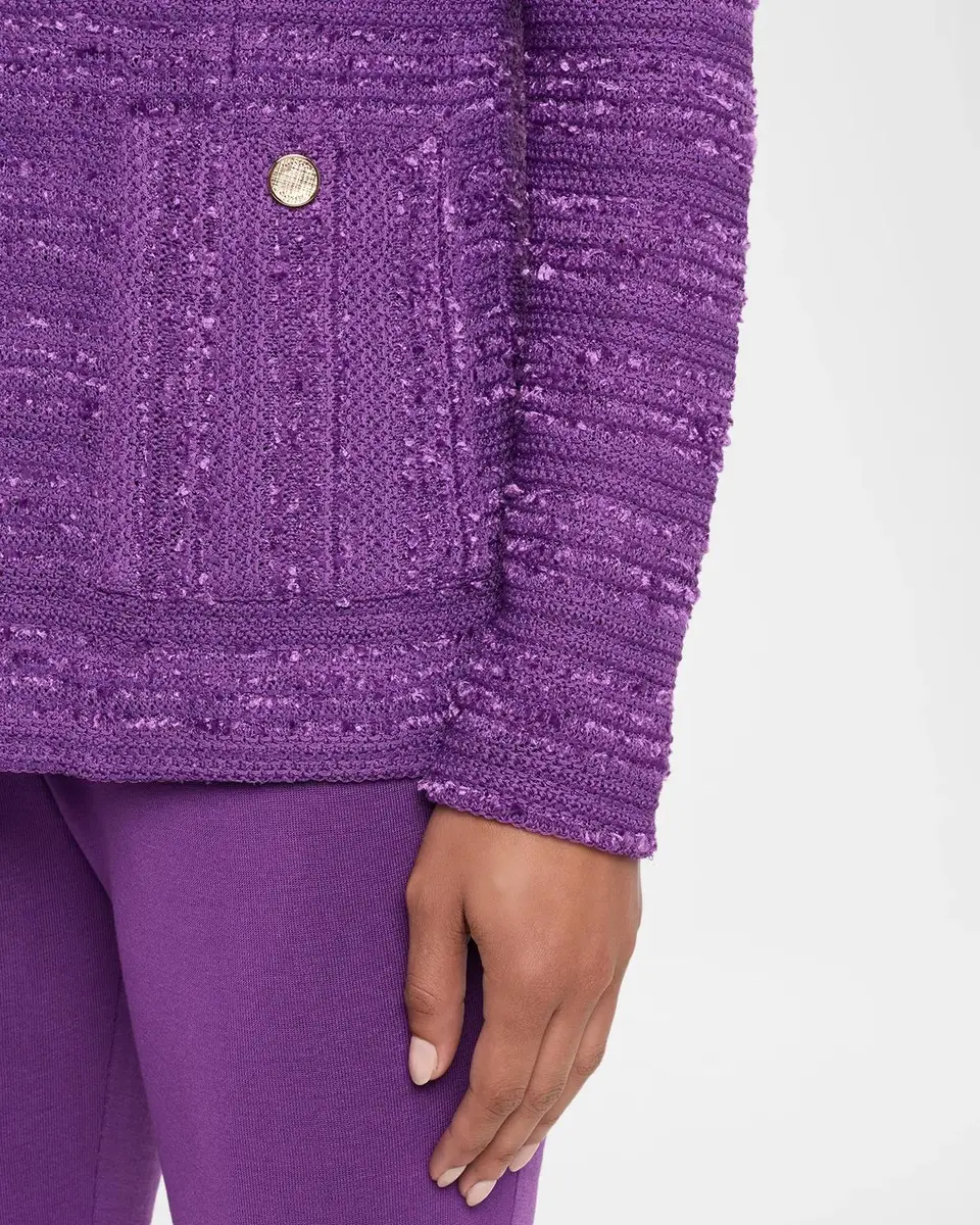 Misook Tailored Tonal Ribbon Knit Jacket | Thumbnail 5 Misook Tailored Tonal Ribbon Knit Jacket | Thumbnail 5