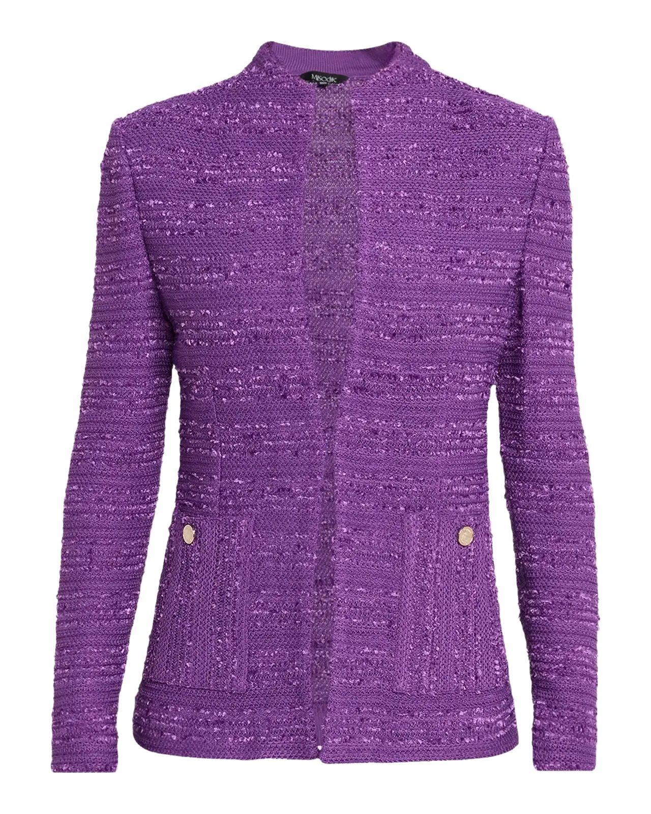 Misook Tailored Tonal Ribbon Knit Jacket