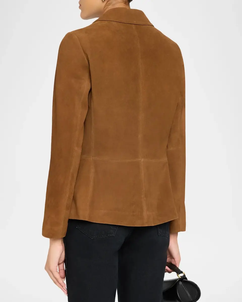 Elie Tahari The Adeline Fringe-Trim Suede Jacket | Thumbnail 3 Elie Tahari The Adeline Fringe-Trim Suede Jacket | Thumbnail 3