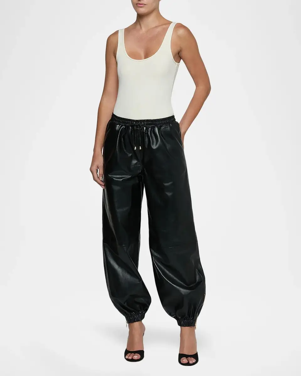 L'Agence Mariko Faux-Leather Joggers | Thumbnail 2 L'Agence Mariko Faux-Leather Joggers | Thumbnail 2