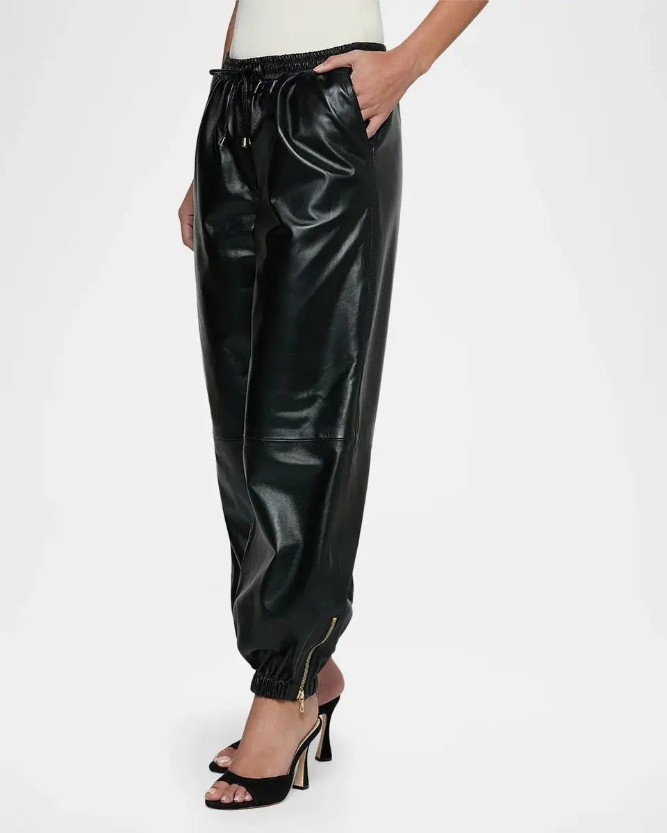 L'Agence Mariko Faux-Leather Joggers | Thumbnail 5 L'Agence Mariko Faux-Leather Joggers | Thumbnail 5