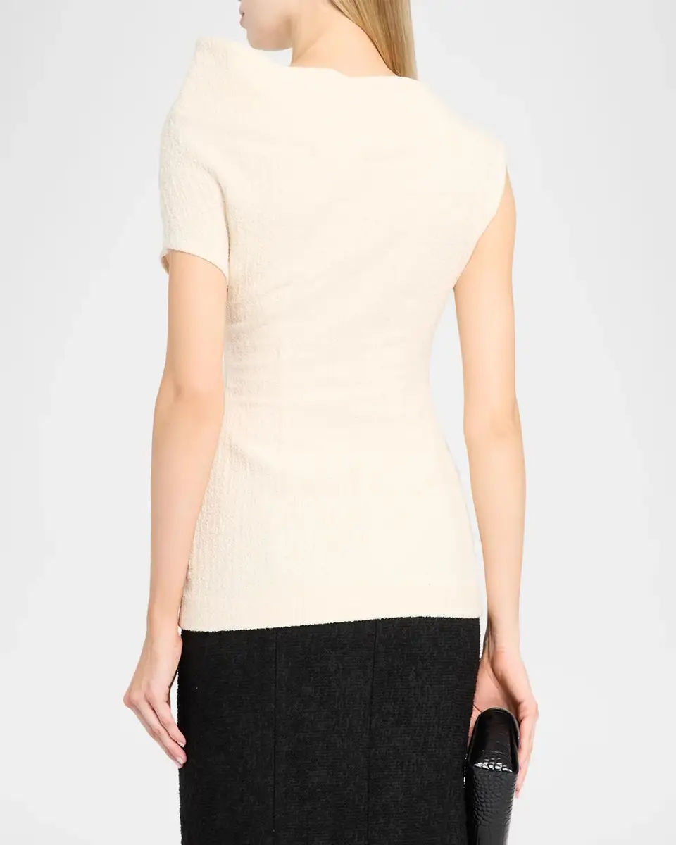 TOTEME One-Shoulder Cotton Top | Thumbnail 3 TOTEME One-Shoulder Cotton Top | Thumbnail 3