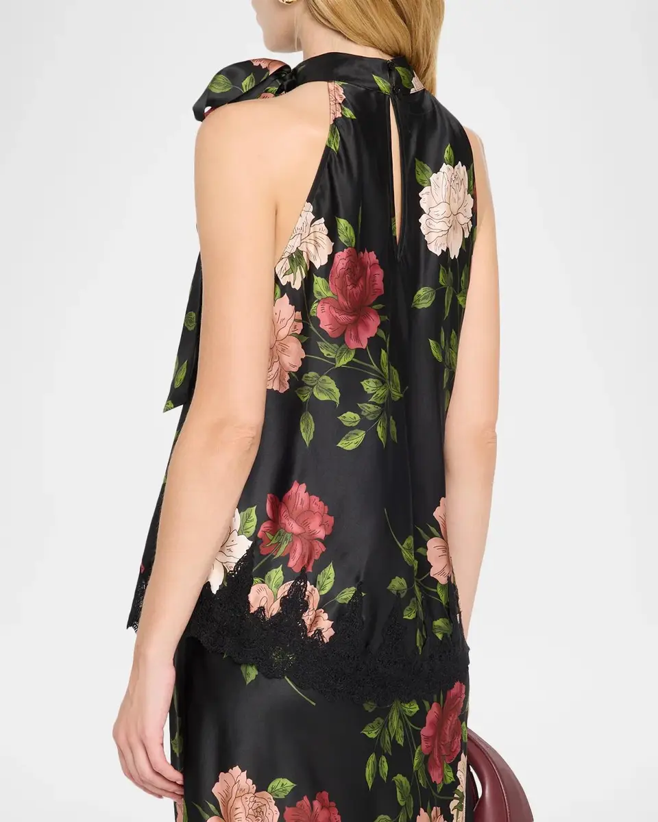 Johnny Was Marikka Floral-Print Halter Top | Thumbnail 3 Johnny Was Marikka Floral-Print Halter Top | Thumbnail 3