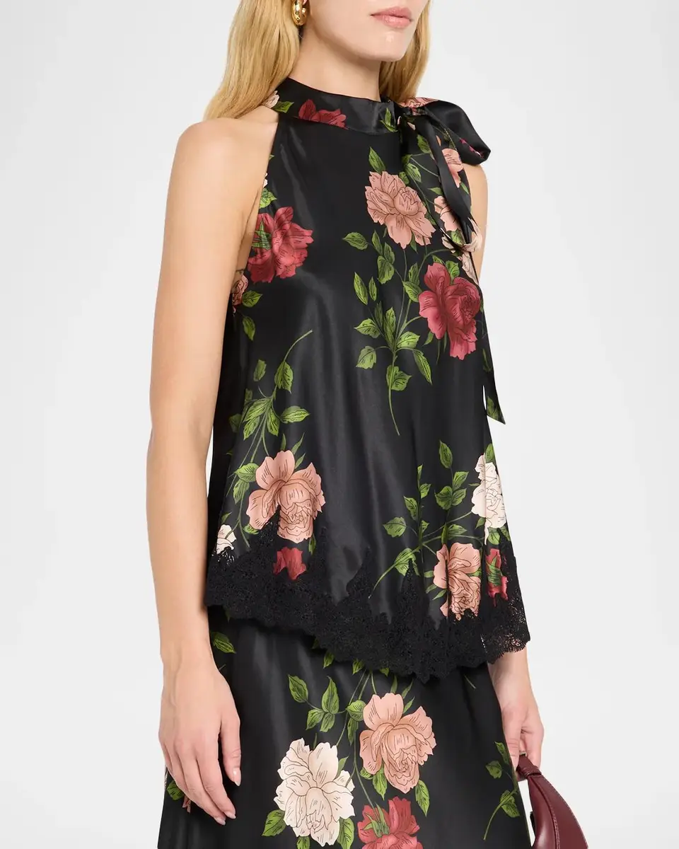 Johnny Was Marikka Floral-Print Halter Top | Thumbnail 4 Johnny Was Marikka Floral-Print Halter Top | Thumbnail 4