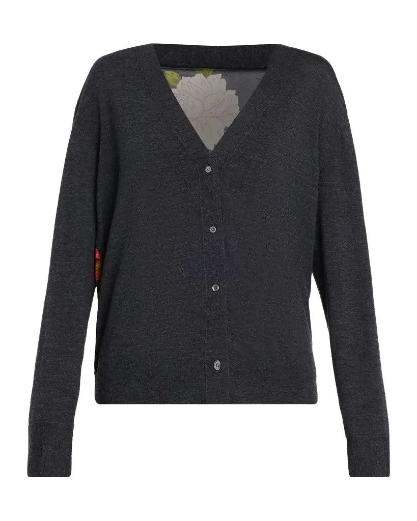 Johnny Was The Printed Knit V-Neck Cardigan